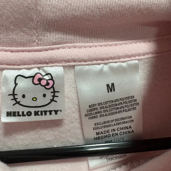 Hello Kitty Camp Fire Soft Pink Hoodie - Picture 4 of 4